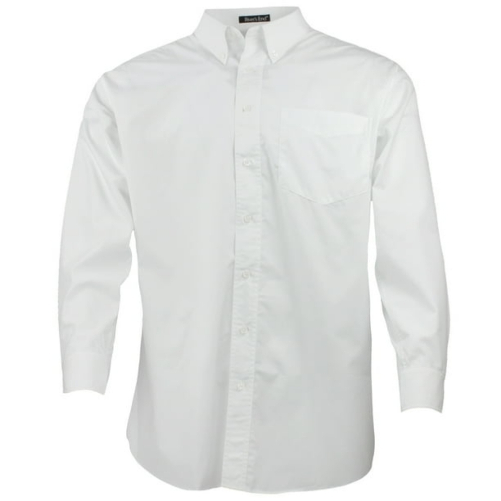 River's End Mens Solid Wrinkle Resistant Long Sleeve Button Up Shirt